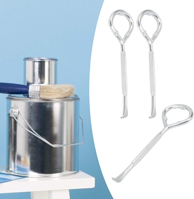 Fafeicy 24Pcs Paint Can Lid Opener, Metal Paint Can Opener, Paint Bottle Opener M10 Steel Beer Jar Tin Manual Opening Tool for opening paint buckets, latex paint cans