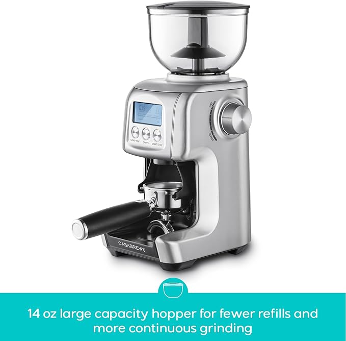 CASABREWS Tornado Electric Conical Burr Coffee Grinder, Automatic Burr Coffee Grinder with 77 Precision Grind Settings for Espresso to French Press, Special for Barista and Coffee Lovers