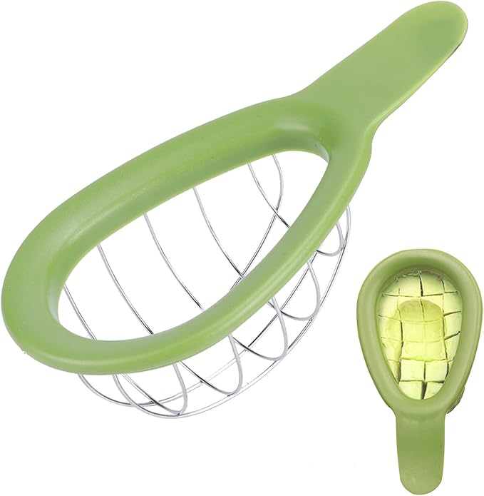 Avocado Cuber Tool, Stainless Steel Avocado Slicer Cutter Salad Tools Kitchen Gadget