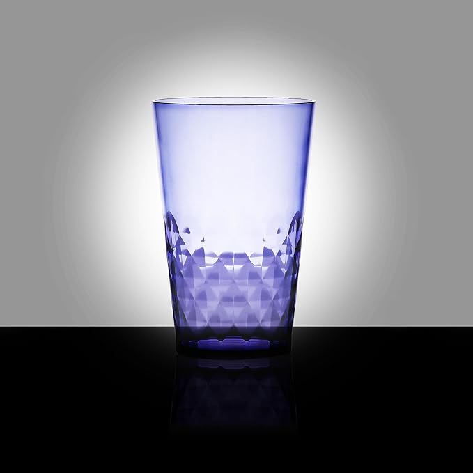 SCANDINOVIA - 19 Oz Unbreakable Cups - Vibrant Acrylic Tumblers, Shatterproof, Reusable & Dishwasher Safe, Smooth Rims, BPA-Free, Indoor & Outdoor Use, Plastic Cocktail Glasses - Set of 6-19 Oz
