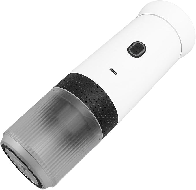 Asixxsix Portable Maker, Rechargeable 2500mAh Battery One Button Operation Travel Coffee Maker, Camping with Rich Flavor Extraction for Travel Office Household (White)