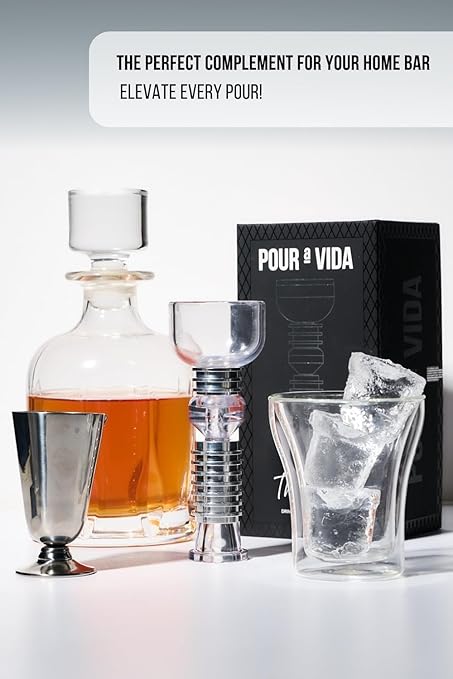 The Paz Magnetic Filtration Funnel - Stainless Steel Funnel for Smoother, Enhanced & Refined Drink Flavor - Premium Barware Essentials