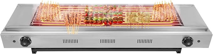 3000W Electric Griddle - Smokeless BBQ Grill with Temperature Control, Portable for Outdoor/Indoor Use (Silver, 31" Cooking Surface)