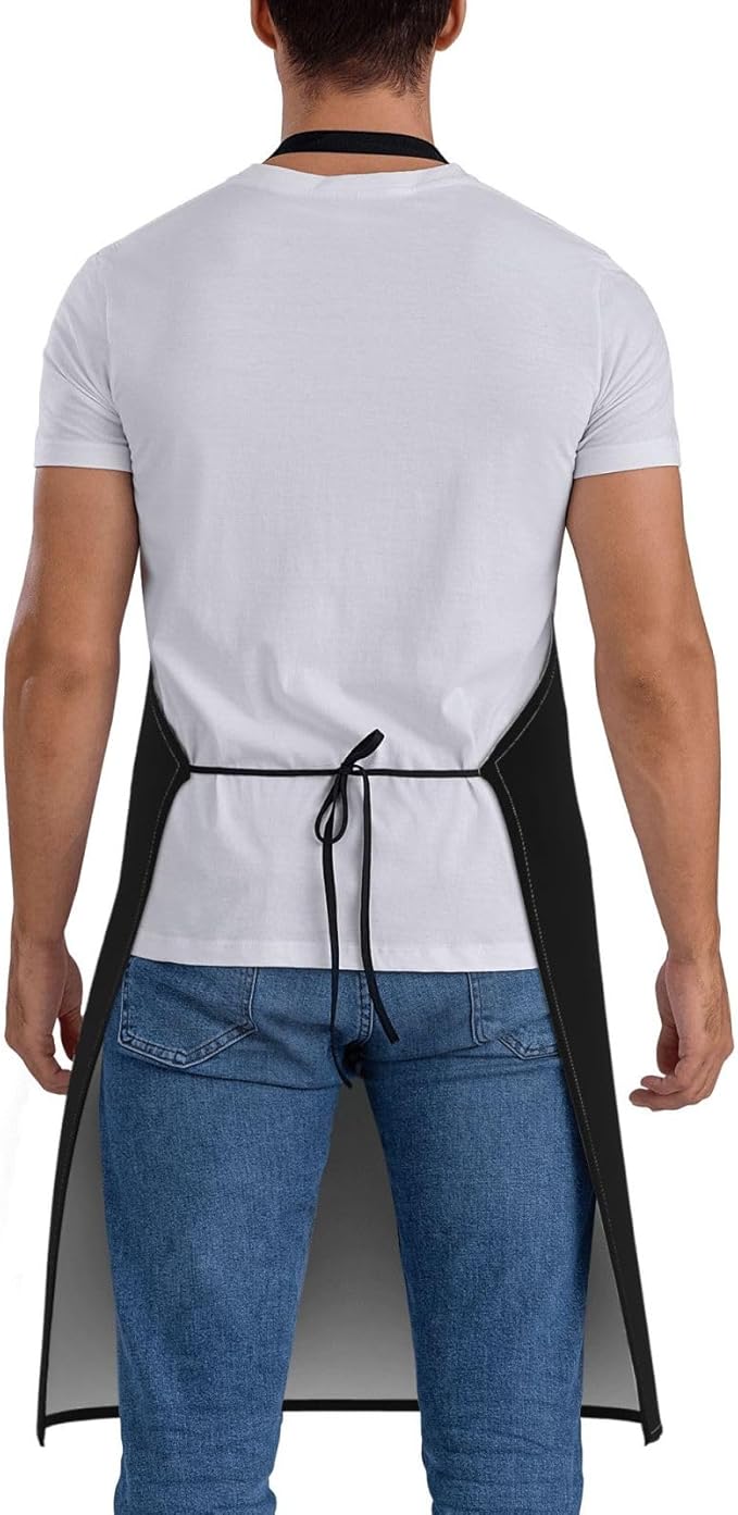 Men Women Apron, Adjustable Neck with 2 Pockets - Chef Apron for Cooking - Mom Dad Gift for Christmas, Birthday