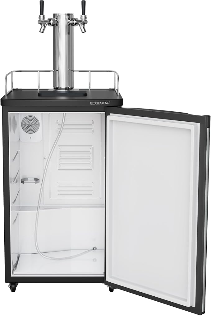 EdgeStar KC2000SSTWIN Full Size Stainless Steel Dual Tap Kegerator & Draft Beer Dispenser - Stainless Steel