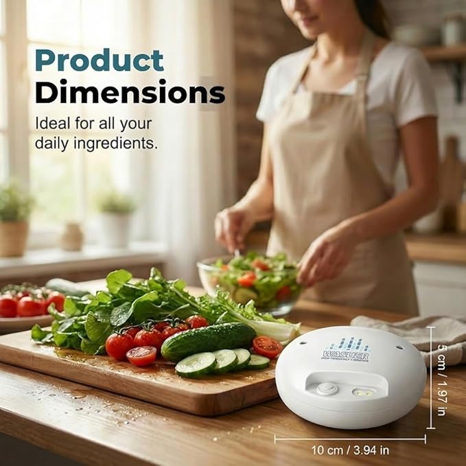 Fruit and Vegetable Washing Machine, Wireless Portable Food Cleaning Machine, Titanium Electrolysis Automatic Vegetable Cleaner for Home Kitchen (WHITE*3)