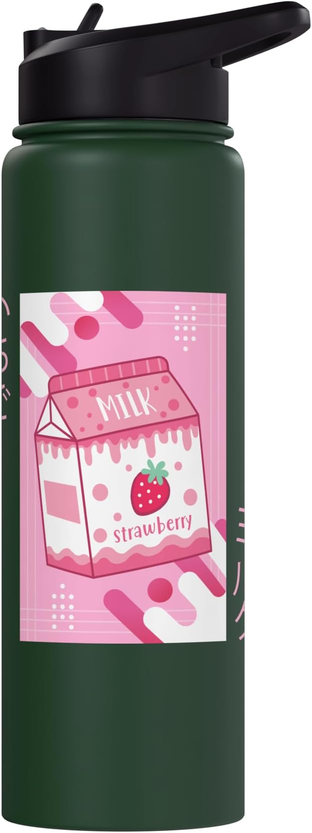 Strawberry Milkshake Tshirt Japanese Otaku Anime Kawaii Stainless Steel Insulated Water Bottle