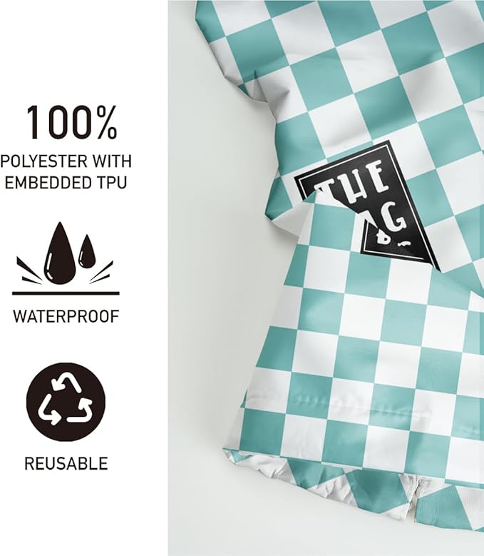 Plastic Bag Organizer, Blue And White Checkerboard Style Plastic Bag Storage,for Home Kitchen Travelling Camping Decor, use 1 Pack,Blue And White Checkerboard Pattern