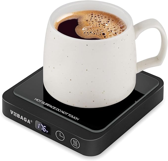 VOBAGA Mug Warmer, Coffee Cup Warmer for Desk with 5 Temp Settings & 2-12H Timer, Smart Candle Warmer & Coffee Warmer with Display for Fastest Heating Coffee, Cocoa, Ideal Coffee Gifts(No Cup)