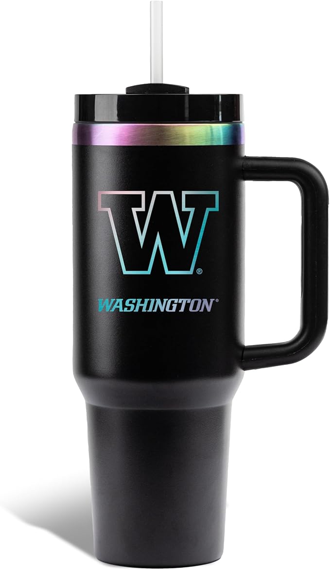 The Memory Company | Licensed NCAA 40oz Iridescent Tumbler with Handle