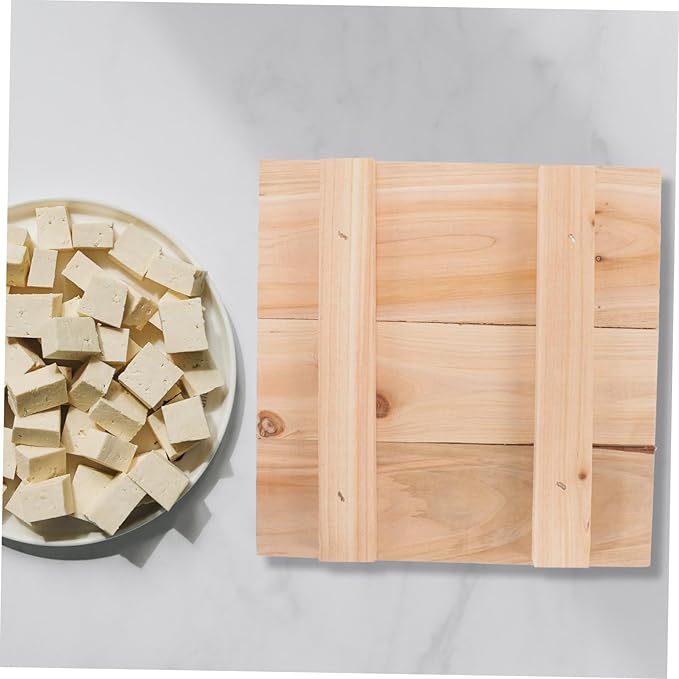 Wooden Tofu Pressing Tool Tofu Maker Mold Handheld Wooden Presser Chess Press Board for Diy Projects