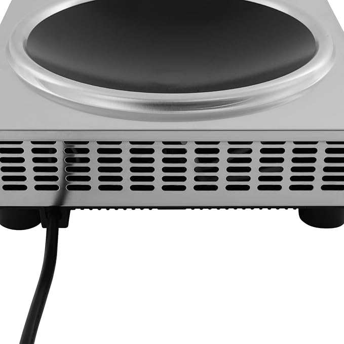 1800W Electric Wok Used for Home and Commercial, Induction Wok with Concave Surface Strong Power Dual Control Mode 10 Power and Temp 24H Timer Induction Cooktop For Cooking