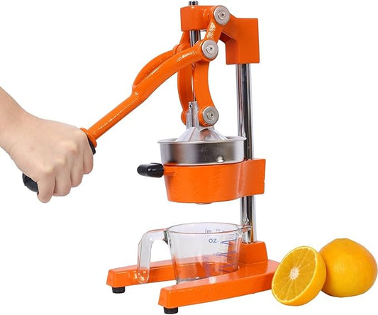 Citrus Juicer, Heavy Duty Cast Iron Commercial Grade Extra Large Lever Press Manual Citrus Press Orange Juicer for Home Kitchen Cafe Juice Bar Fresh Juice Extraction