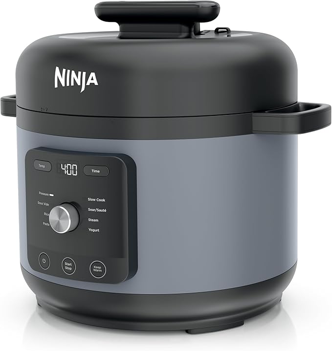 Ninja HyperHeat 9-in-1 6.5-qt Pressure Cooker | Steams, Slow Cooks, Sears, Sautés, Sous Vide, Yogurt & More | With SimpliServe Pot | Powerful 1200-Watt | Stone Purple | PC201SP