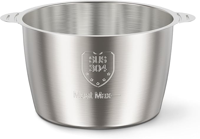 SUS 304 Stainless Steel Bowl Compatible with Ganiza GC10 & GC10-S Food Processor, 1PCS, 8Cup