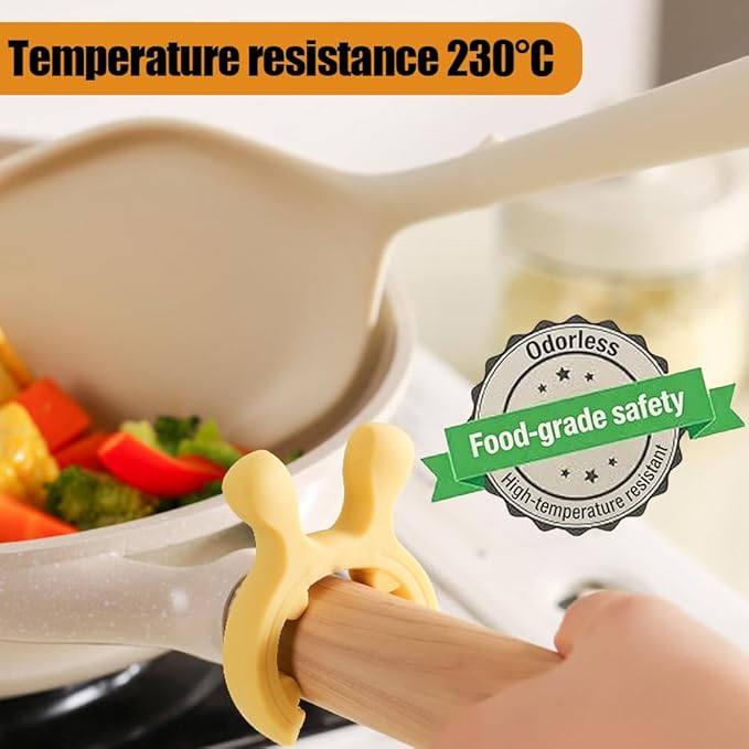 Multifunction Silicone Pot Handle Spatula Rack Instant Utensil Holder Spoon Rest Kitchen Accessories Collection Gadgets Holders Parts Ceramic Utensils Set for Cooking Countertop Organizer