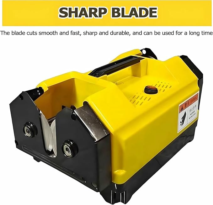Double Head Garlic Top Tails Remover Machine,Electric Cutter, Cutting Fresh Root Stem for Onion(Yellow)
