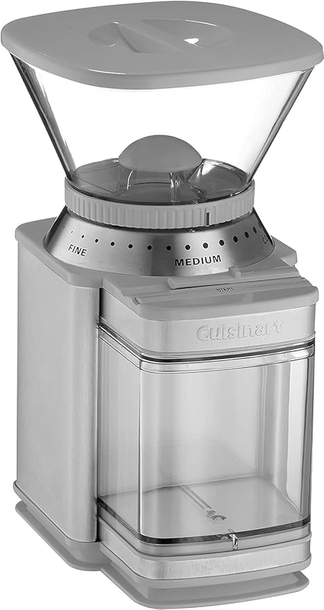 Cuisinart Coffee Grinder, Electric One-Touch Automatic Burr Coffee Grinder with 18-Position Grind Selector, Cup Size Selector for 4 – 18 Cups, Cool Gray Stainless Steel