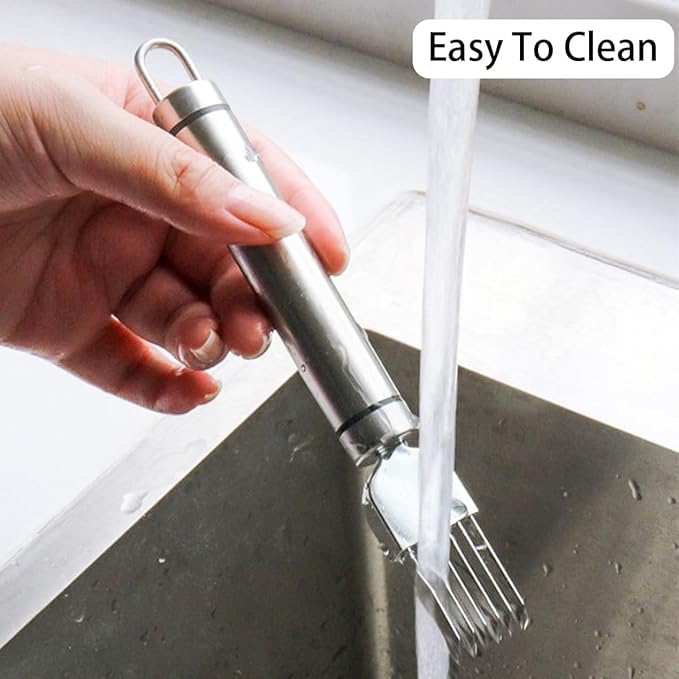Stainless Steel Green Onion Slicer 2 PCS, Multi-Blade Kitchen Herb Cutter, Professional Scallion Shredding Tool Shred Silk The Knife, Upgrade Stainless Steel Chopped Green Onion Knife Vegetable