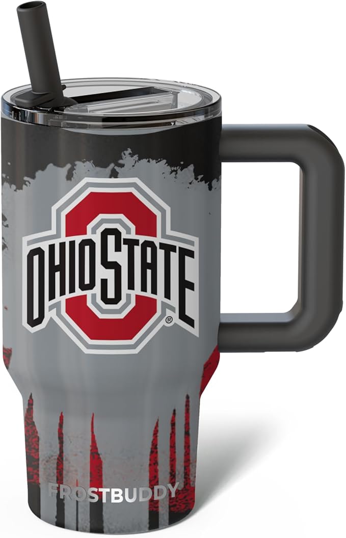 Thicc Buddy - 16 oz Stainless Steel Vacuum Insulated Tumbler with Lid and Straw for Water - Travel Mug Cupholder Friendly - Gifts for Women Men Him Her