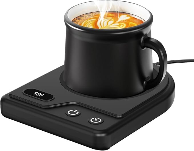 Mug Warmer,Coffee Mug Warmer with 3 Adjustable Temperature Settings,Coffee Warmer with 2-12H Auto Shutoff Functions,Easy to Clean Mug Heater for Desk,Grandma Gifts for Mothers Day