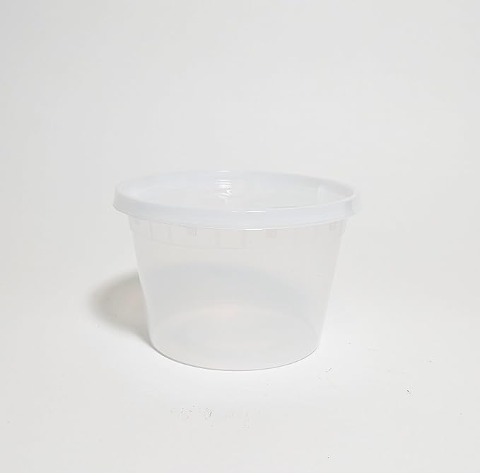 TIYA Food Containers - 16oz Bulk 240 Pack with Lids - Plastic Food Storage to-Go Containers - Reusable Microwavable Dishwasher Safe Cups - Airtight Leak Proof for Soups & Meal Prep