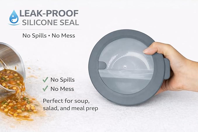 Mixing Bowls with Lids, 8-Piece Airtight Leak-Proof Nesting BPA-Free Bowl Set for Kitchen & Food Storage, Large 4200ml Capacity, Microwave & Dishwasher Safe