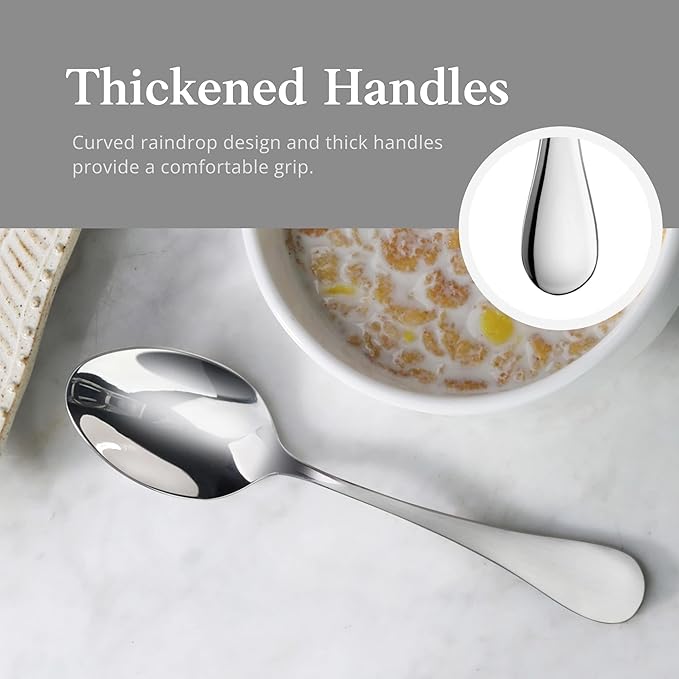Artaste Rain 18/10 Stainless Steel (Silver (Set of 12), Teaspoon (6.25-Inch))