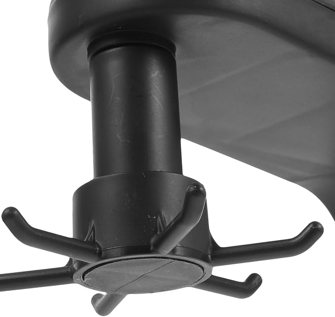 Uonlytech 2pcs Wall Mounted Kitchen Utensil Hooks 360° Rotating Six-Claw Non-Punch Storage Hangers Under Cabinet Hanging Organizer Black for Kitchen Storage