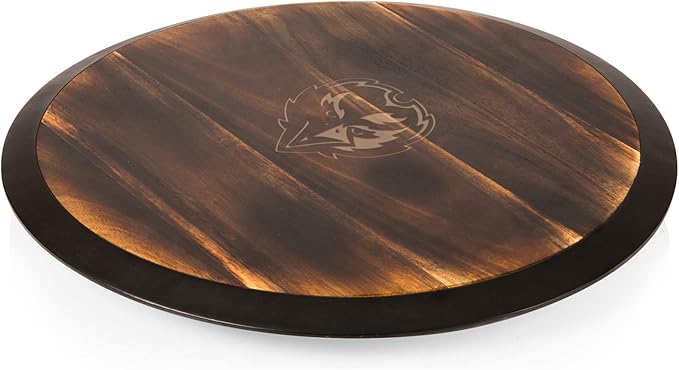 PICNIC TIME NFL Unisex NFL Lazy Susan Serving Tray, Wooden Turntable Round Charcuterie Board, Cheese Serving Platter