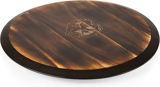 PICNIC TIME NFL Unisex NFL Lazy Susan Serving Tray, Wooden Turntable Round Charcuterie Board, Cheese Serving Platter