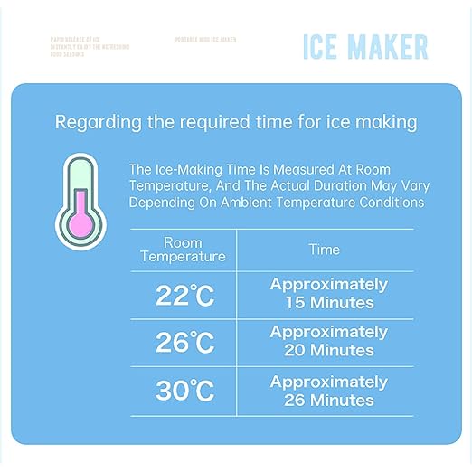 Cryfokt Mini Countertop Ice Maker, 10 Ice Cubes in 10 Mins Portable Quiet Automatic Machine with Scoop and Basket, for Home Office Camping Party Bar (US Plug)