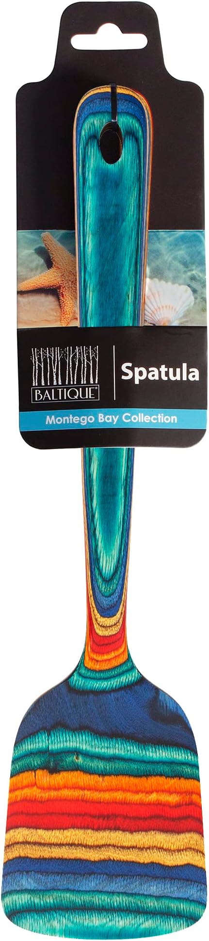 Totally Bamboo Baltique Montego Bay Collection 12-1/2" Wooden Spatula, Safe for Nonstick