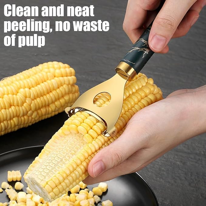 Latest Corn Peeler | Long-Handle Stainless Steel Kernel Remover | Fast, Labor-Saving & Safe | Easy-Clean Tool for Home, Restaurants & BBQs (CK-A(1Pcs))