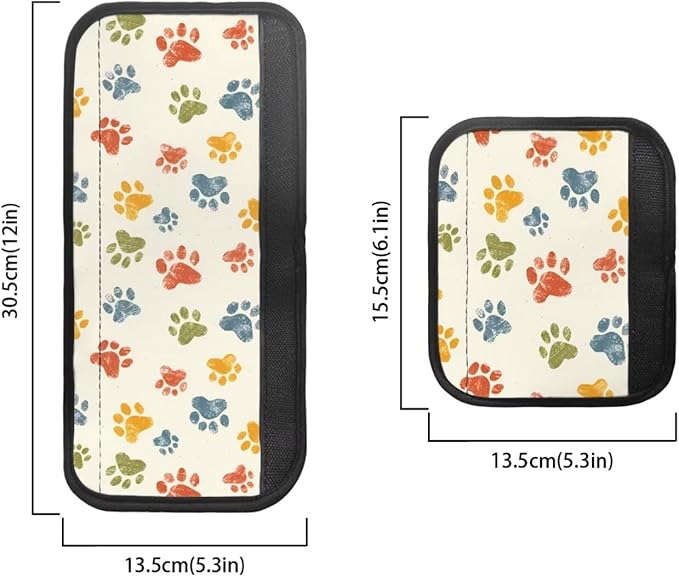 6 PCS Refrigerator Door Handle Covers Water-Resistant Neoprene Anti-Slip Protector Gloves for Fridge, Microwave, Kitchen Cabinet, Dishwasher, Colorful Paw Creamy White