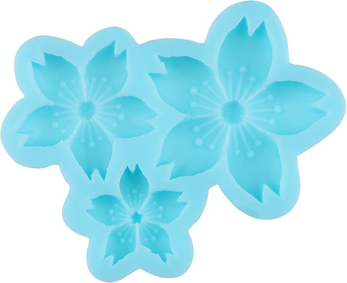 Flower Fondant Molds Cherry Blossom Silicone Mold for Cake Decorating Cupcake Topper Chocolate Candy Gum Paste Polymer Clay
