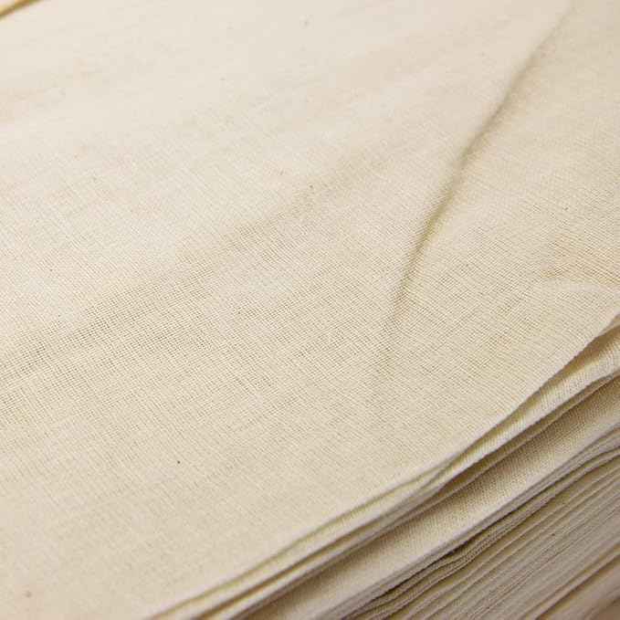 Arkwright Cheese Cloth for Straining - (Case of 10) 100% Natural Cotton Grade 60 [Fine Weave] Unbleached Cheesecloth Table Runner for Wedding, Bridal, and Event Decor, 3 x 180 ft, Neutral
