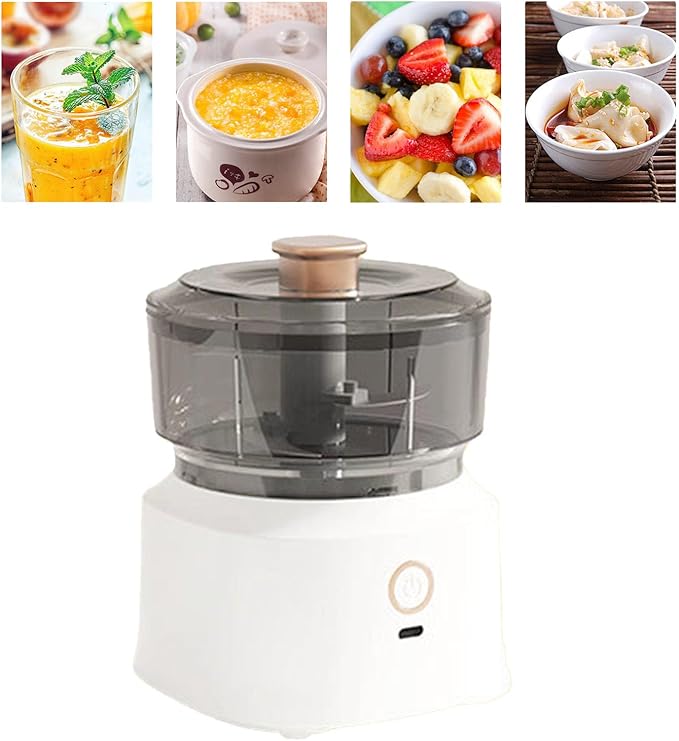 DAUERHAFT Electric Food Chopper and Food Grinder for Vegetables Multifunctional Kitchen Appliance White Compact Tool electric food chopper food processor small Food Processors