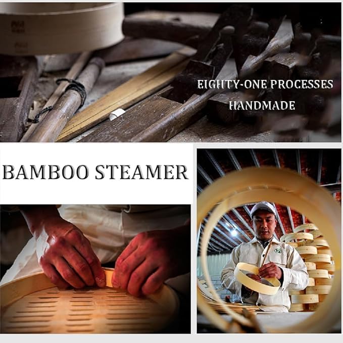 1500W Electric Food Steamer | 2-Tier Bamboo Steamer with 60-Min Timer | Auto Shut-Off & Boil Dry Protection