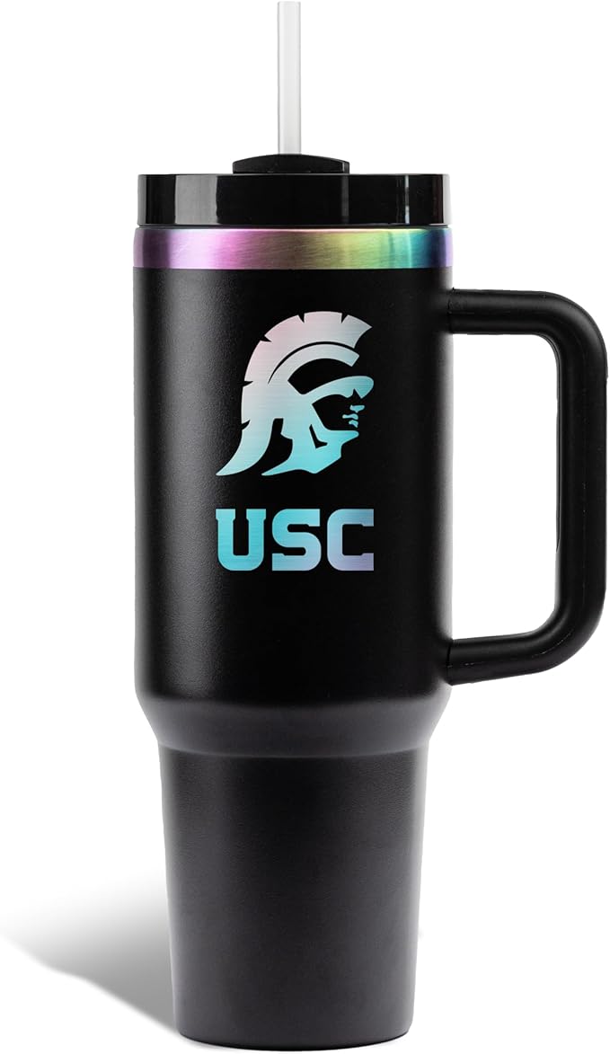The Memory Company | Licensed NCAA 40oz Iridescent Tumbler with Handle