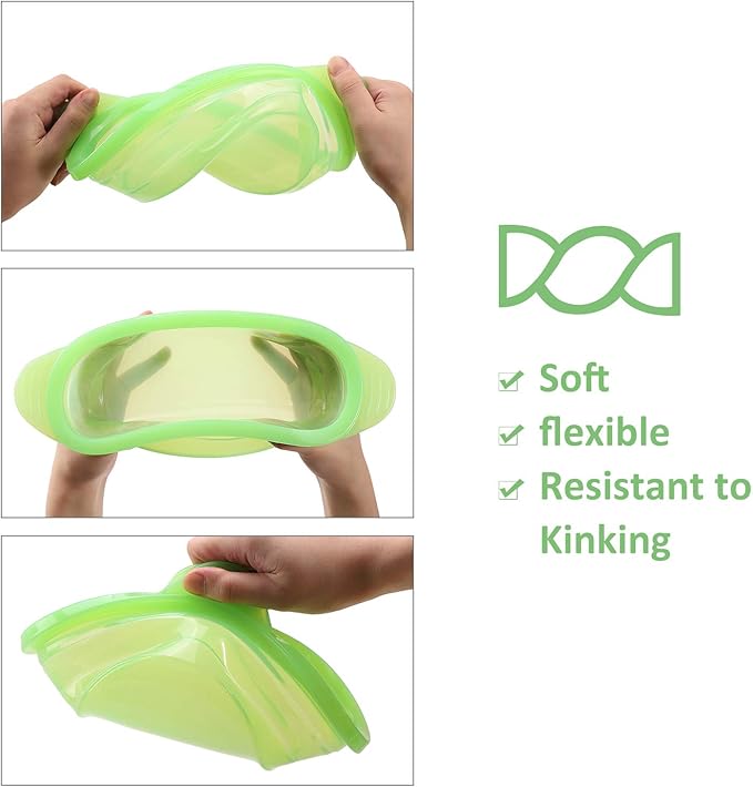 Microwave Steamer Cooker Collapsible Bowl Silicone Cookware Baked Potato with Handle Lid for Vegetables Fish Prep Meal Food with Removable Rack BPA Free Easy to Store Freezer Dishwasher Safe Green
