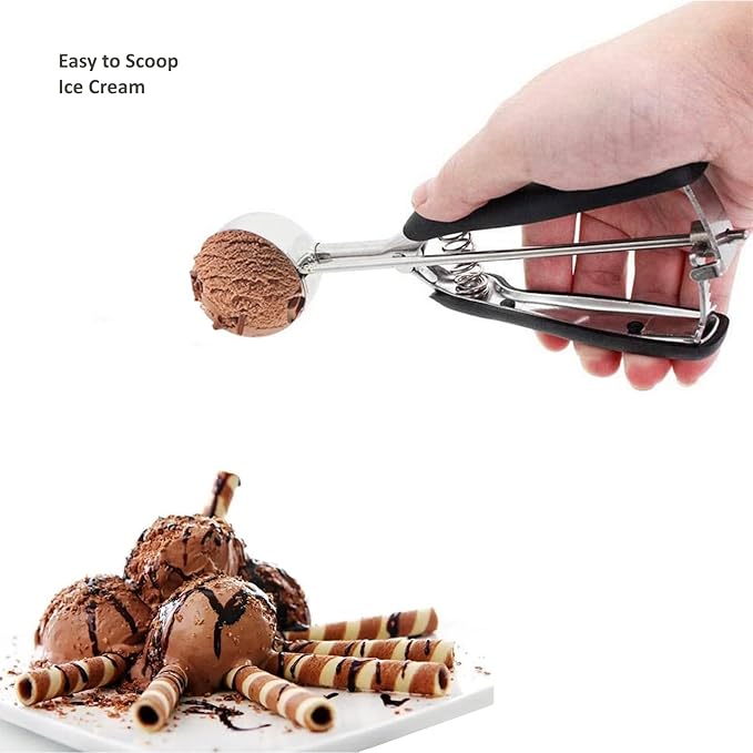 Cookie Scoop, Ice Cream Scoop, 1Tbsp/15 ml/0.5oz Cookie Scoops for Baking, 18/8 Stainless Steel Cookie Scooper for Baking, Ice Cream Scooper with Trigger Release, Cookie Dough Scoop with Non-slip Grip