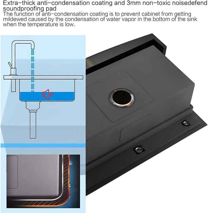 33 Inch Farmhouse Kitchen Sink Splash Guard Waterfall Workstation Black- VOKIM 33x22Inch Apron Front Kitchen Sik Stainless 16 Gauge Farm Sink With Multifunctional Top Loading Flying Rain pull-out