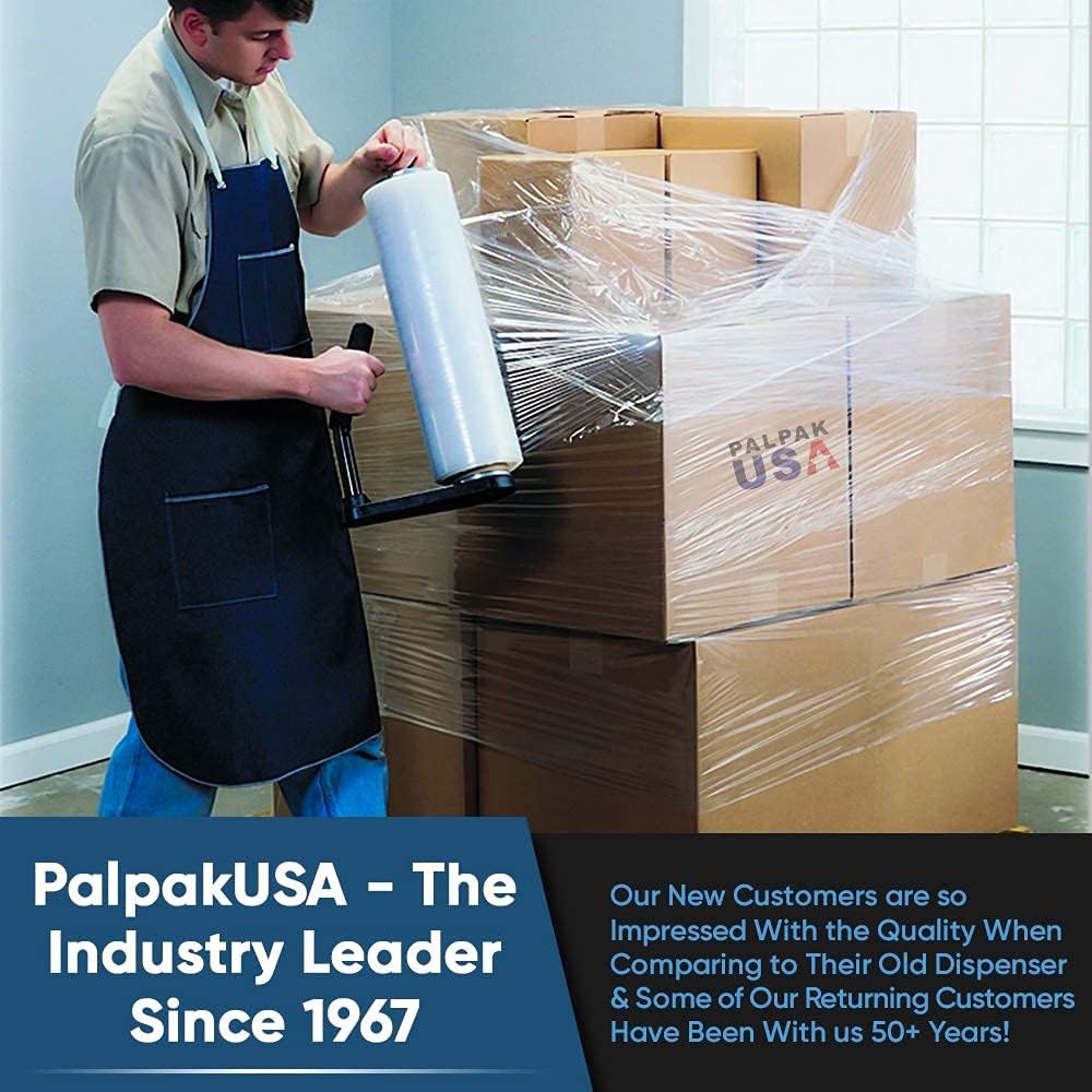 New! PalPak300 BACKSAVER - Best Selling Stretch Film Dispenser with Extended Handle, Industrial Strength for Packing Wrap, Holds 14"-20" Rolls with Adjustment Furniture, Boxes & Pallets (3 Pack)