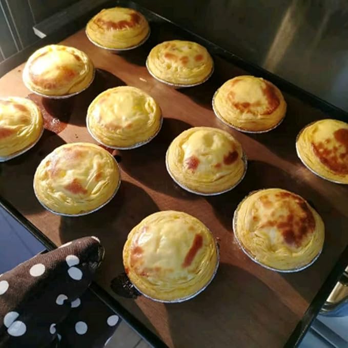 Aluminum Foil Pie Trays, Mini Pie Pans, Disposable Baking Tart Molds, Aluminum Foil Pie Pan for Baking Tart Eggs, Quiche Pie, Caramel Pudding Pie (400 PCS)