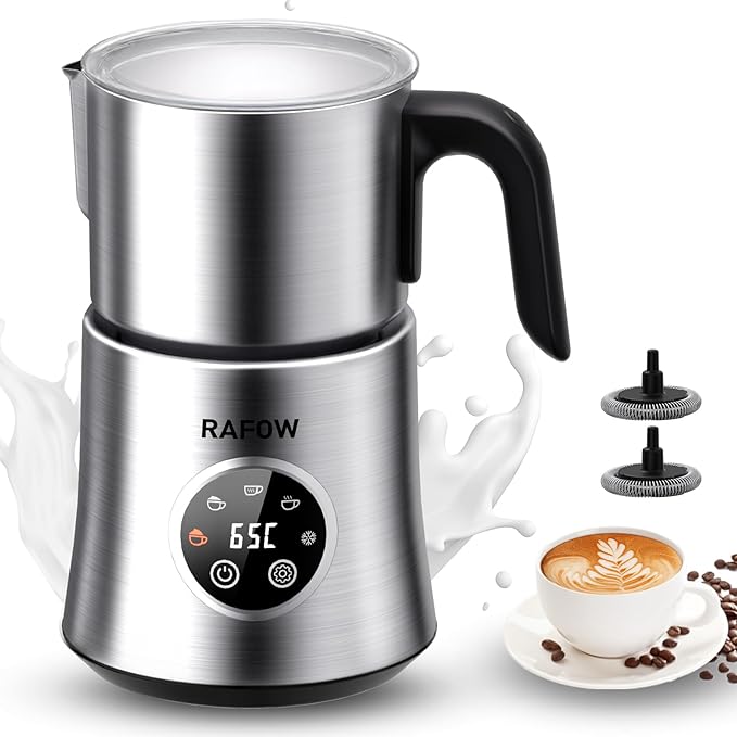Electric Milk Frother: 16.9oz/500ml Large Capacity Dishwasher Safe Milk Steamer for Hot & Cold Milk Froth - Automatic Milk Frother & Warmer for Latte, Cappuccinos, Macchiato, Hot Chocolate