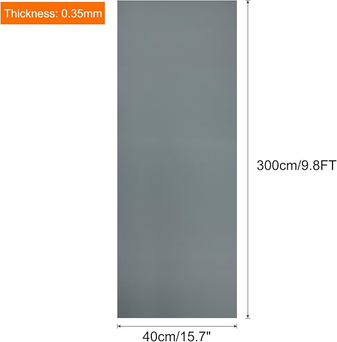 uxcell 15.7IN x 9.8FT Silicone Baking Mat Rolls, Heat Resistant Baking Mats, Non-Stick Pastry Mats, Non-Slip Countertop Mats, Refrigerator Liners Grey