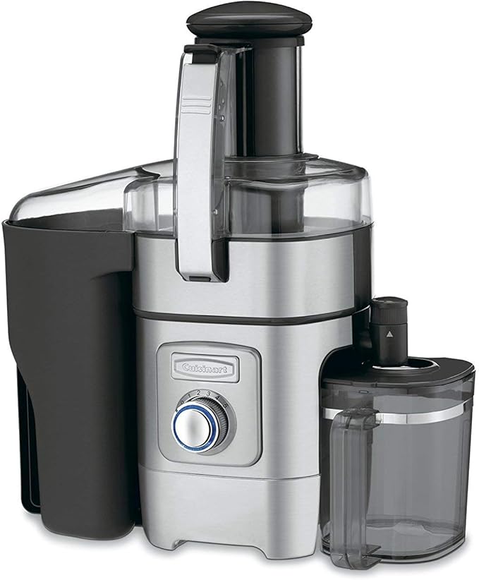Cuisinart Juicer Machine, Die-Cast Juice Extractor for Vegetables, Lemons, Oranges & More, CJE-1000P1,Silver/Black, 15.35" x 11.8" x 19.01"