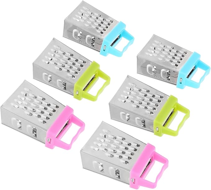 PRETYZOOM 30pcs Mini Grater Multifunctional Grater Box for Cheese Garlic and Vegetables Compact Design Non- Handle Easy to Clean Versatile Kitchen Tool for Shredding and Slicing