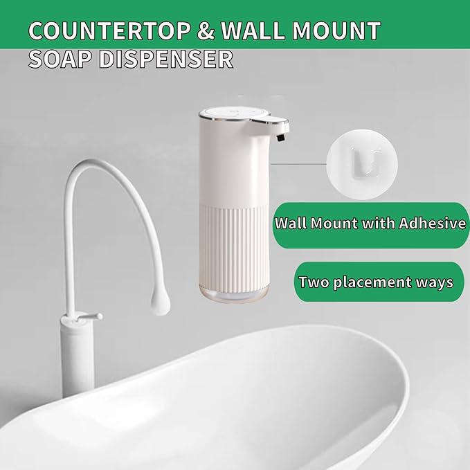 Automatic Liquid Soap Dispenser, Touchless Soap Dispenser Bathroom,Upgrade Hand & Dish Electric Dispenser Adjustable Waterproof Wall Mount Kitchen Auto Soap Pump for Thin and Thick Liquid